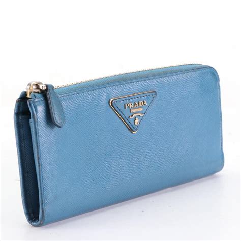 prada saffiano wallet green|Prada zipper wallet.